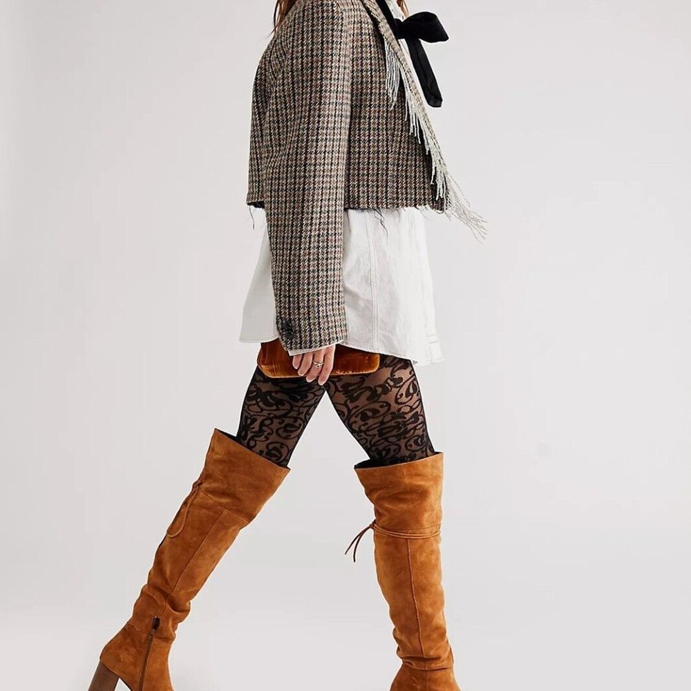 NEW $298 FREE PEOPLE CHESTNUT ECHO PLATFORM OVER-THE-KNEE BOOTS SIZE 39.5 / 9.5 - Picture 4 of 13